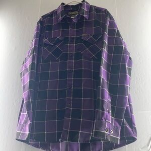 DIXXON Men's Purple FlannelShirt The Crown size XL